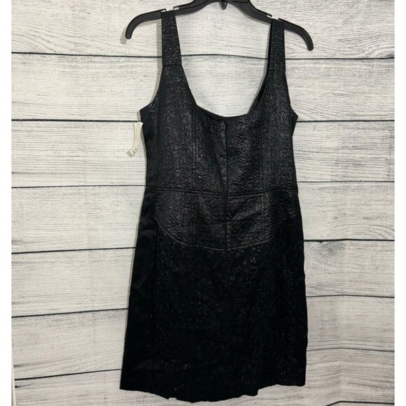 NWT Nanette Lepore Textured Black Dress Size 6 - Picture 4 of 4